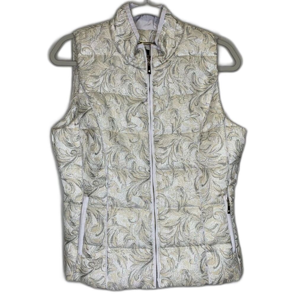 WHBM Metallic‎ Puffer Vest